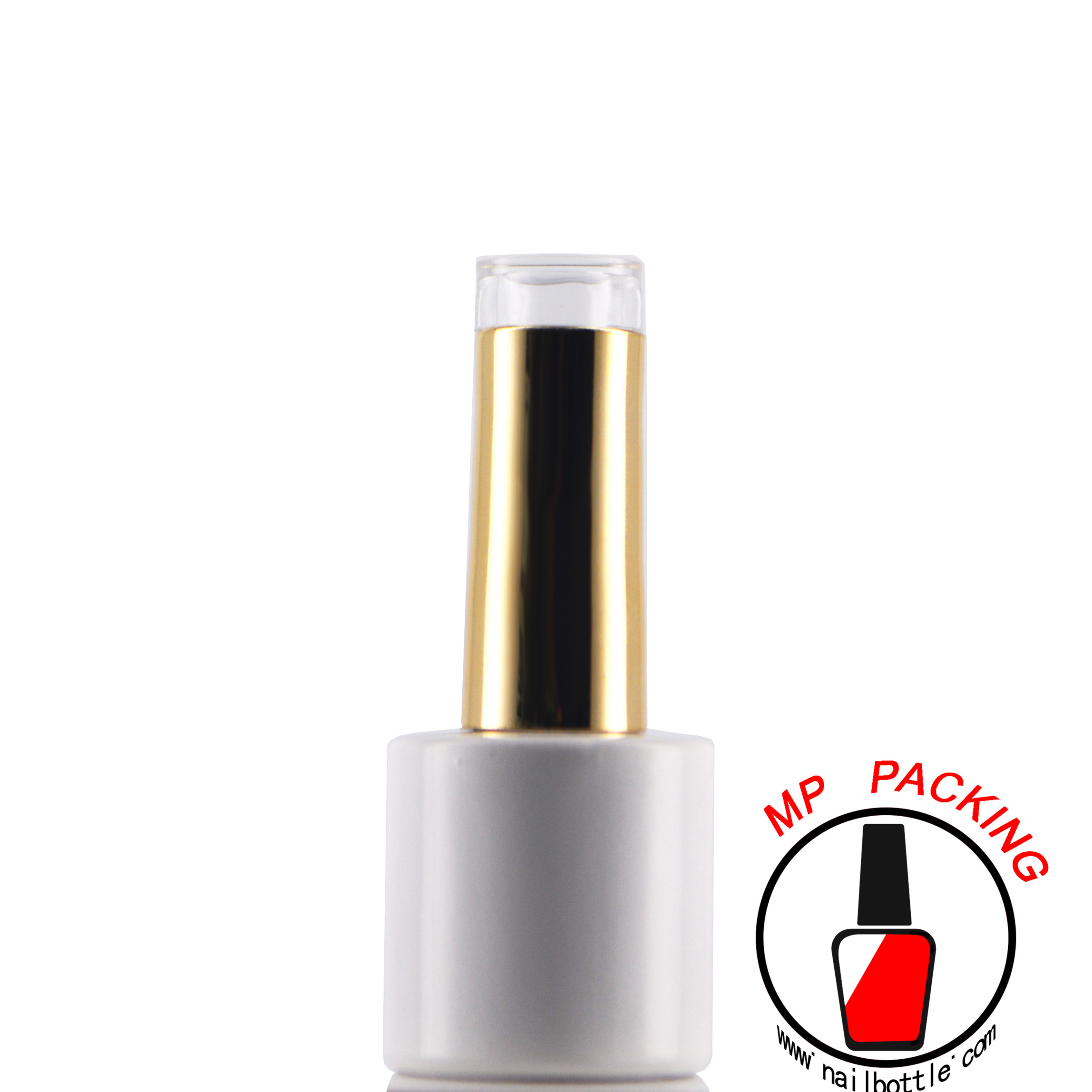 empty white bottles with cap and brush 000191 