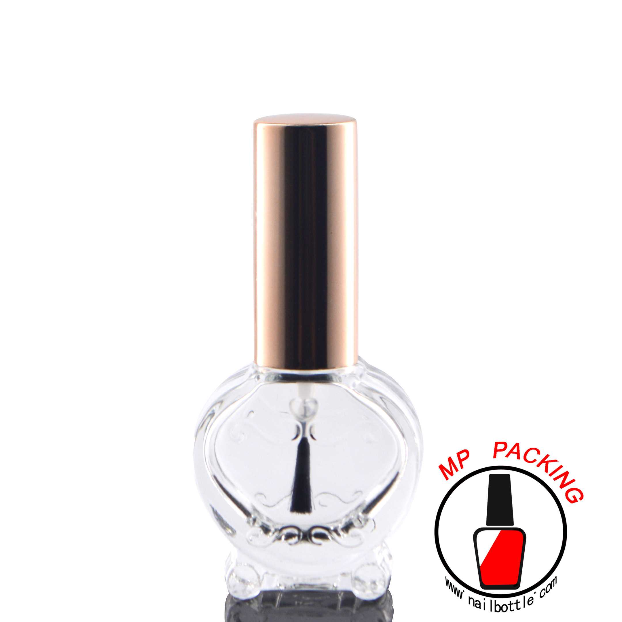 12ml custom design nail polish bottle and cap brush 