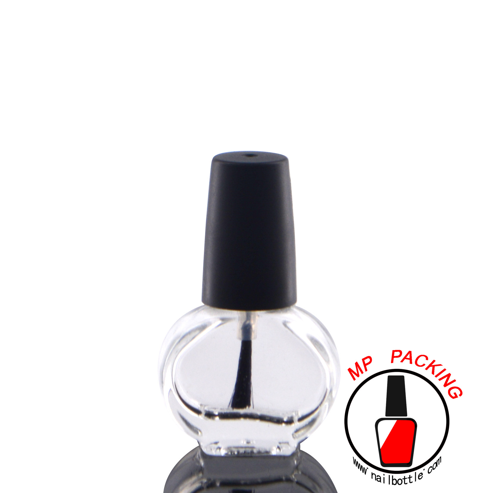 Child nail polish bottle and cap brush 