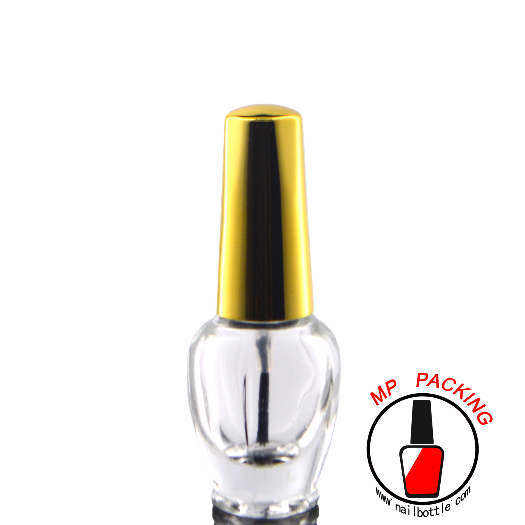 custom bottle design and plastic cap nail polish brush 