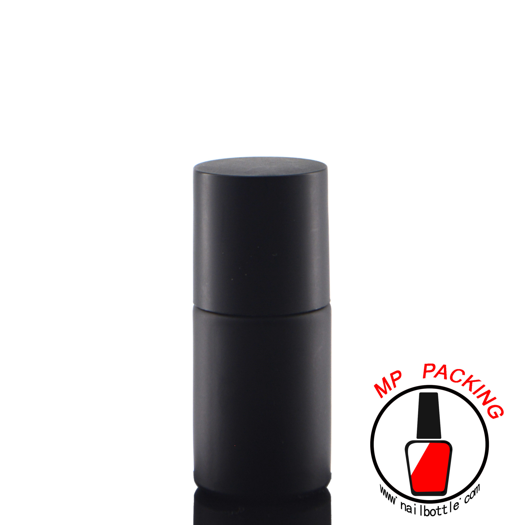 12ml matt black bottle and cap 