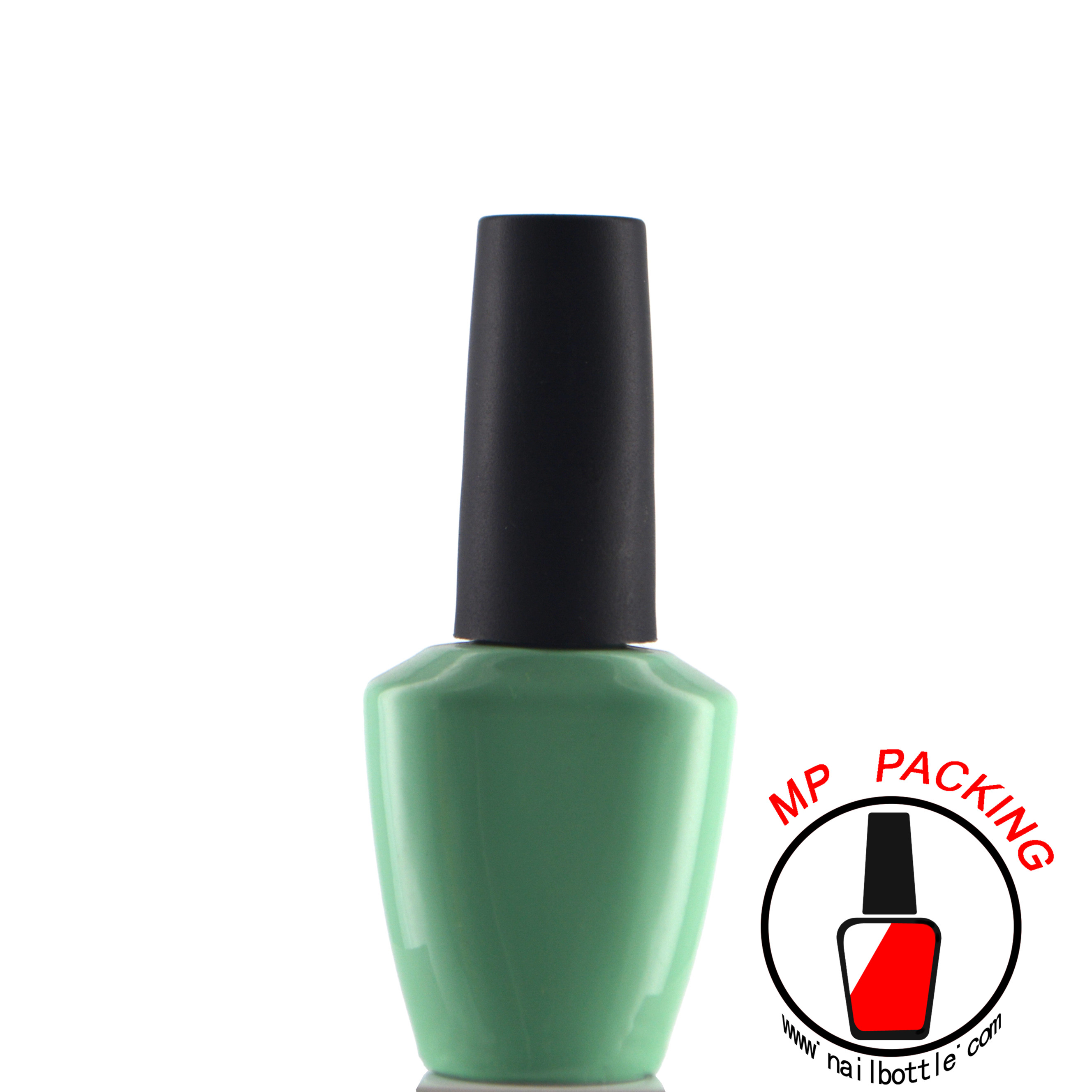  green gel nail polish bottle 