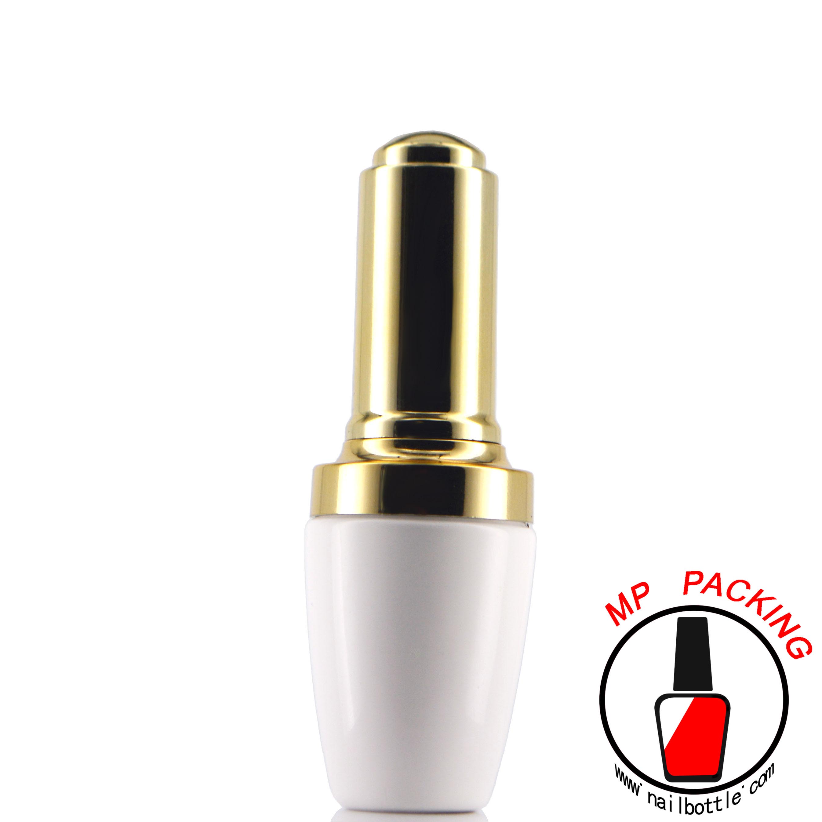 15ml white glass bottles with lids and brush