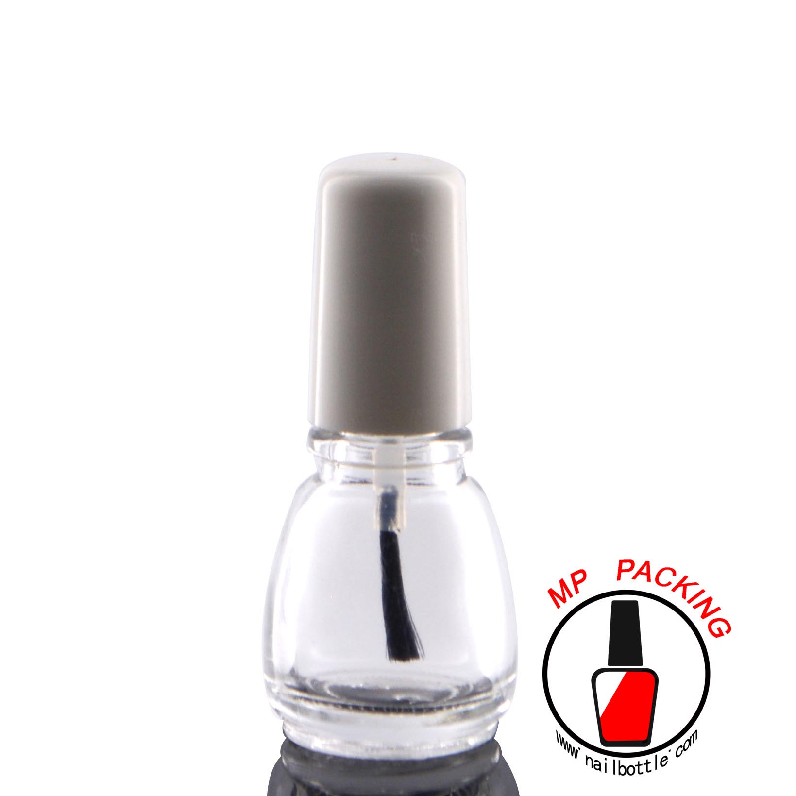 mini glaze empty nail hardener bottle with lids and brush 