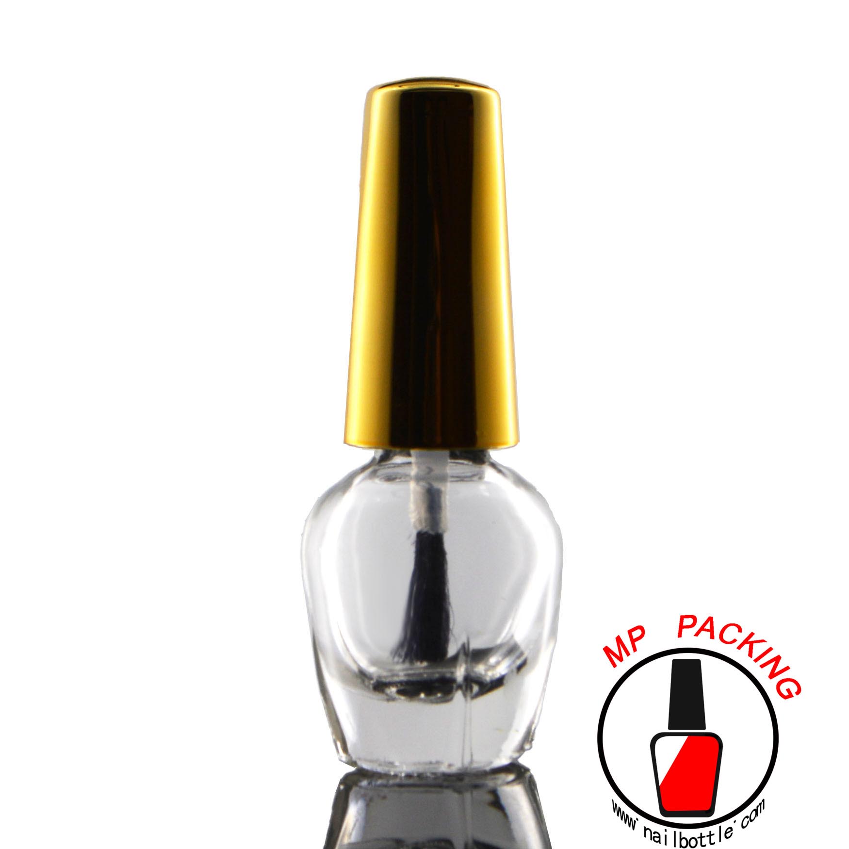 tiny empty bottle clear glass nail polish bottles with lids and brush 