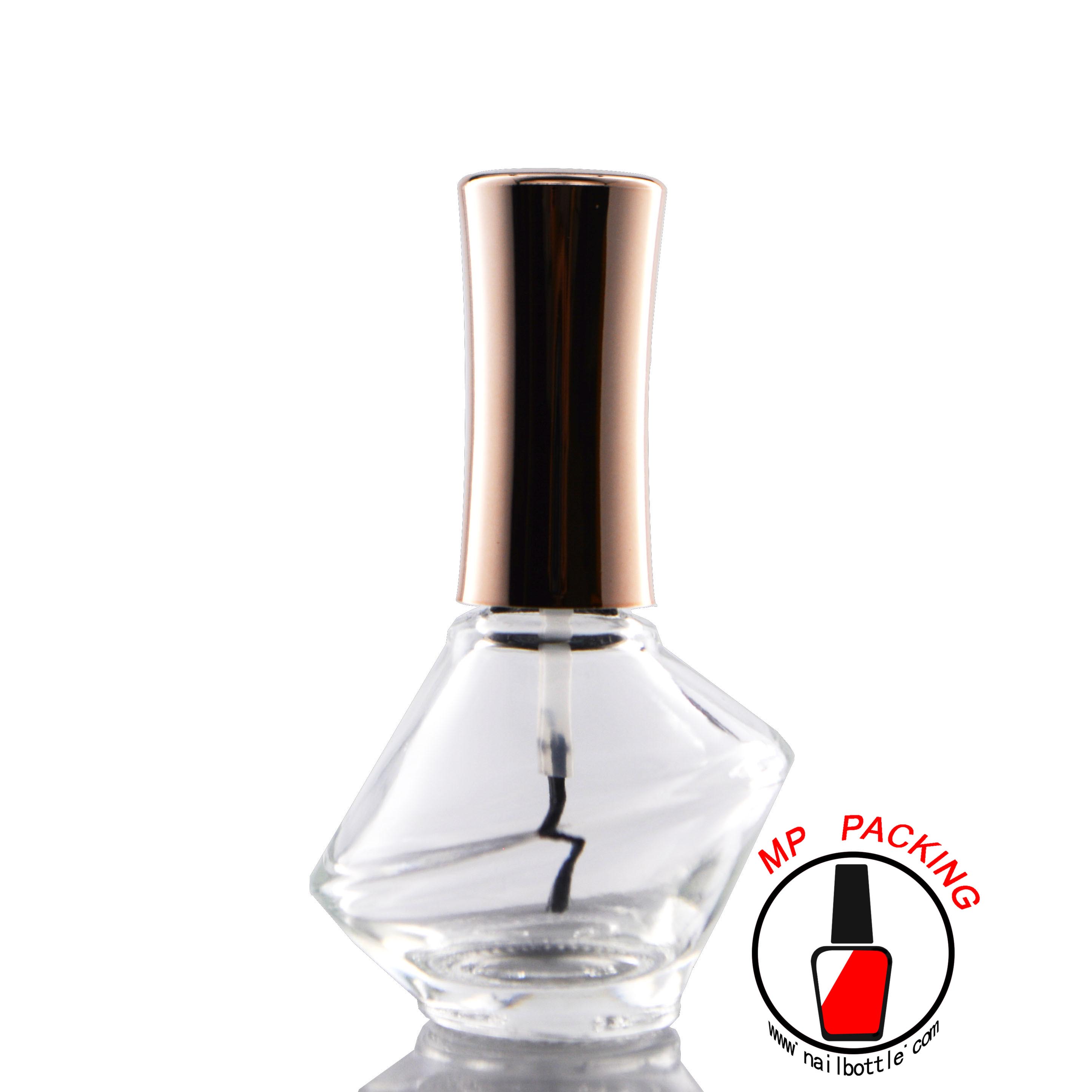 UFO shape empty nail polish bottle with caps and brush 