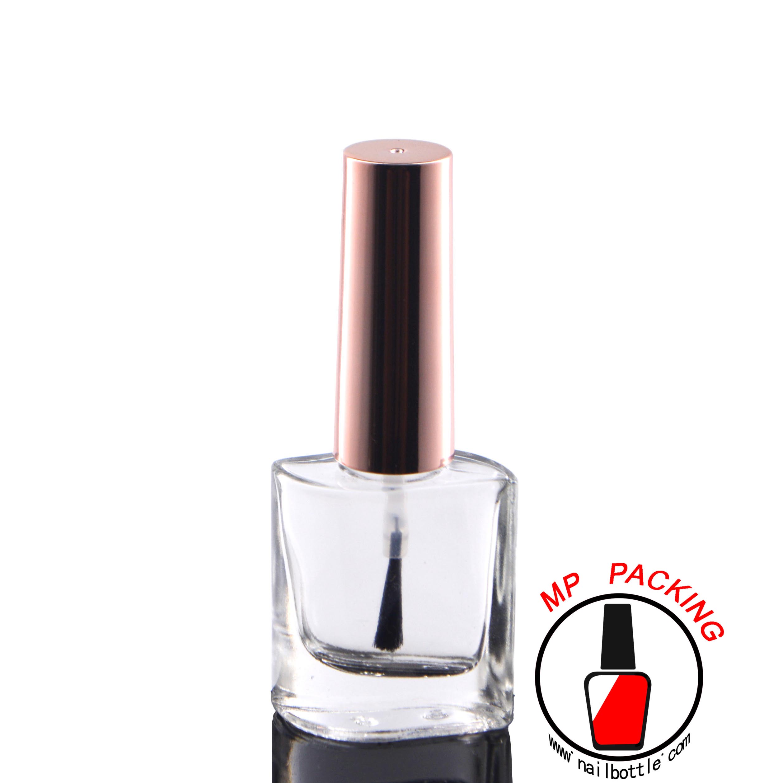 premium glass bottles nail lacquer containers with lids and brush