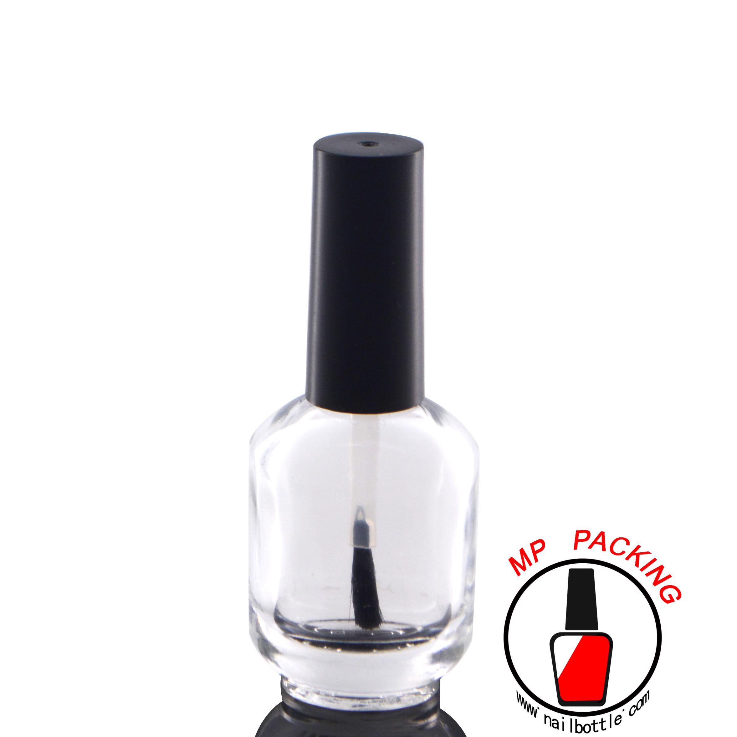 empty nail polish bottles with brush and lids 