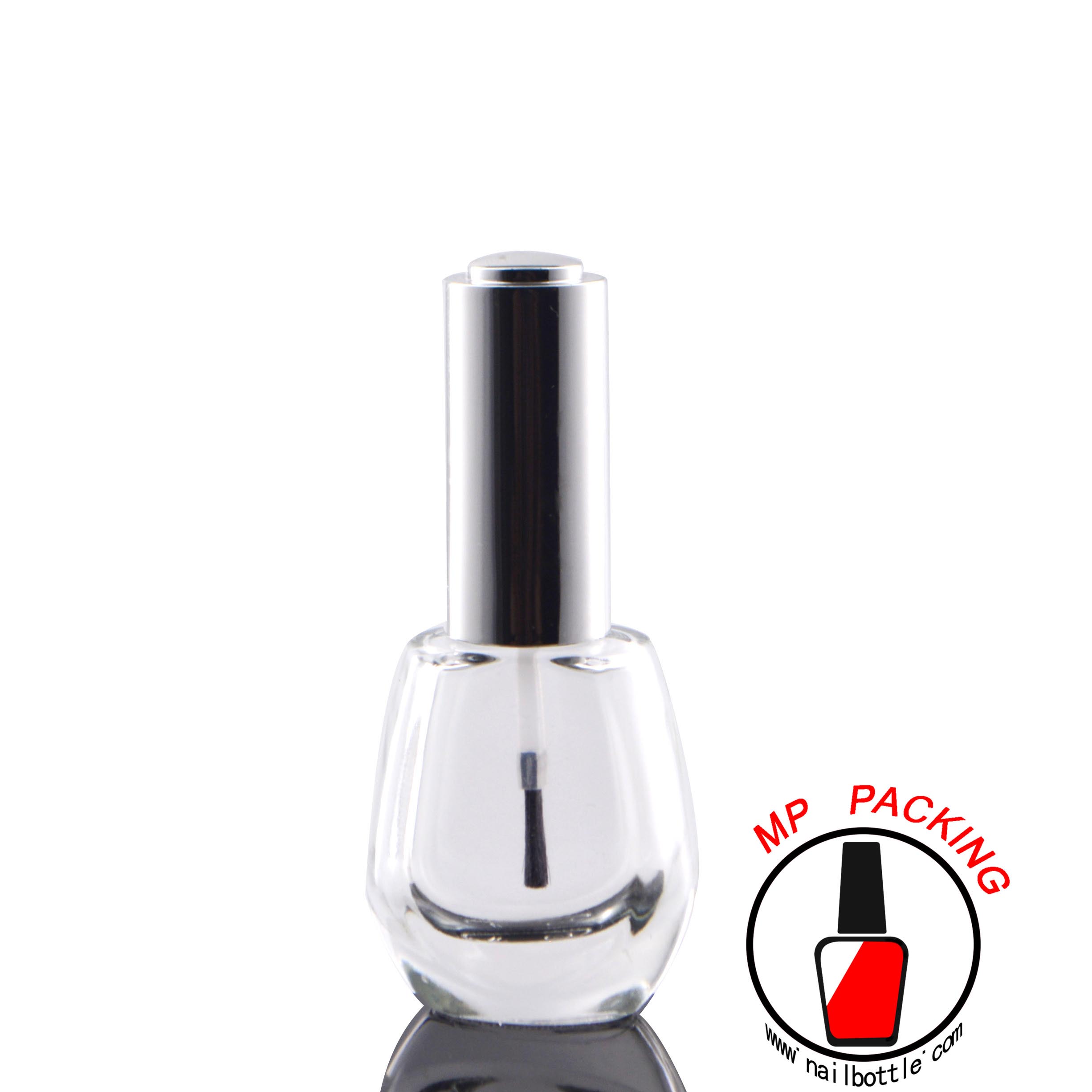 white transparent bottle 14ml and cap brush wholesale 