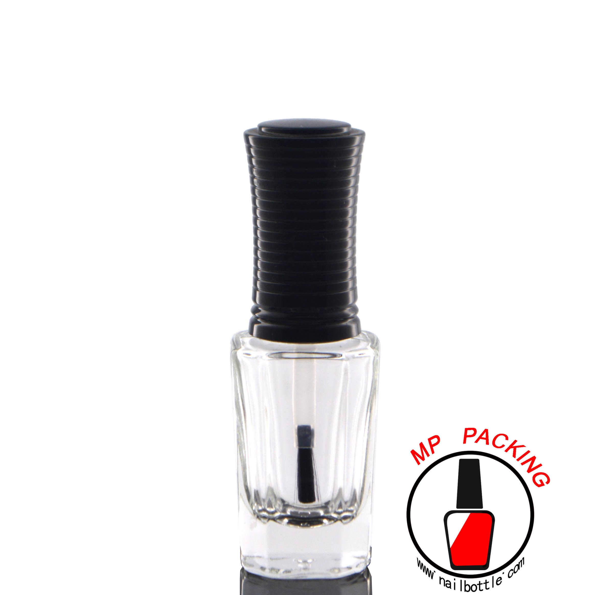 nail polish empty bottles with lids and brush 