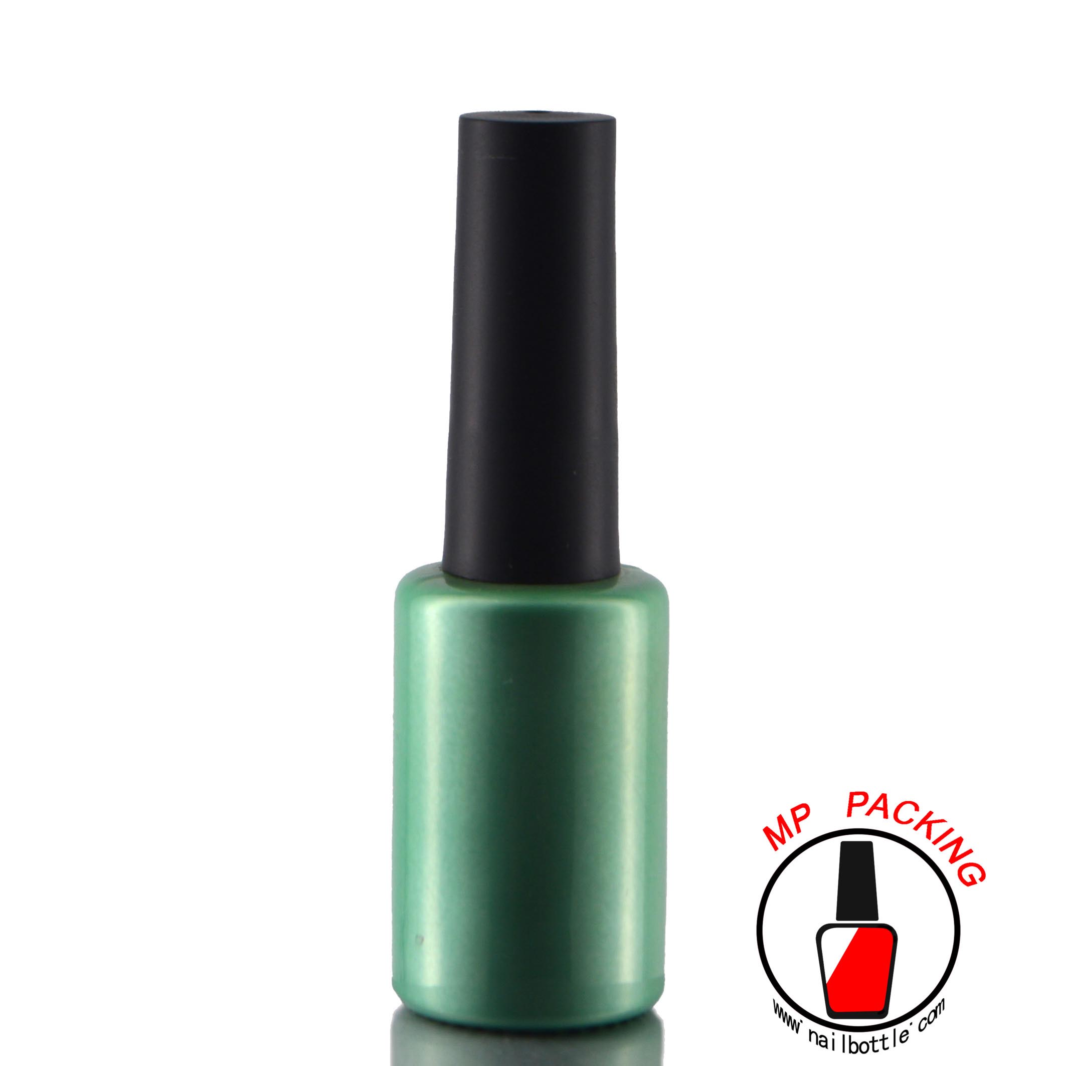 round gel polish bottle color coated with lids and brush