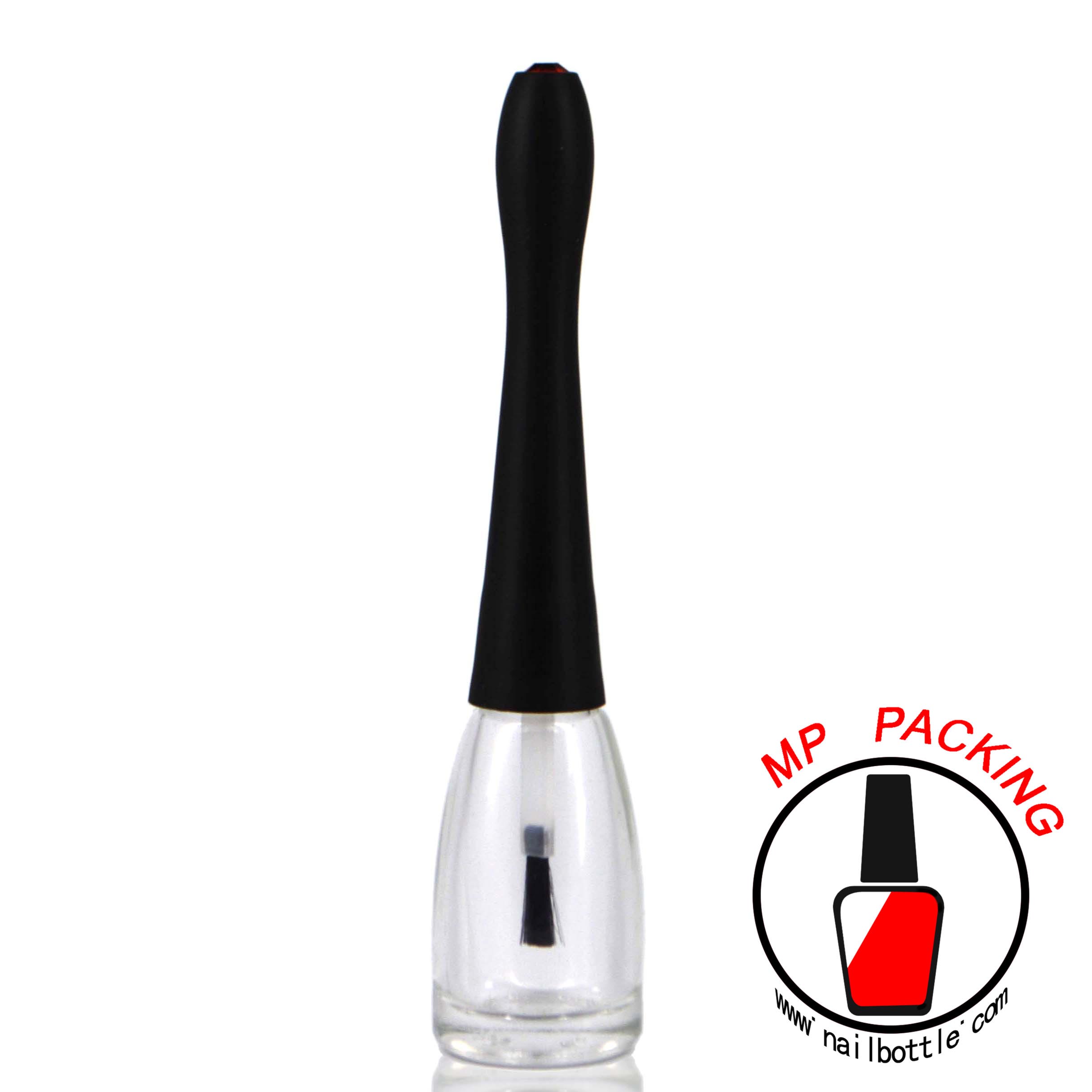  clear glass bottle empty nail enamel bottles with lids and brush 