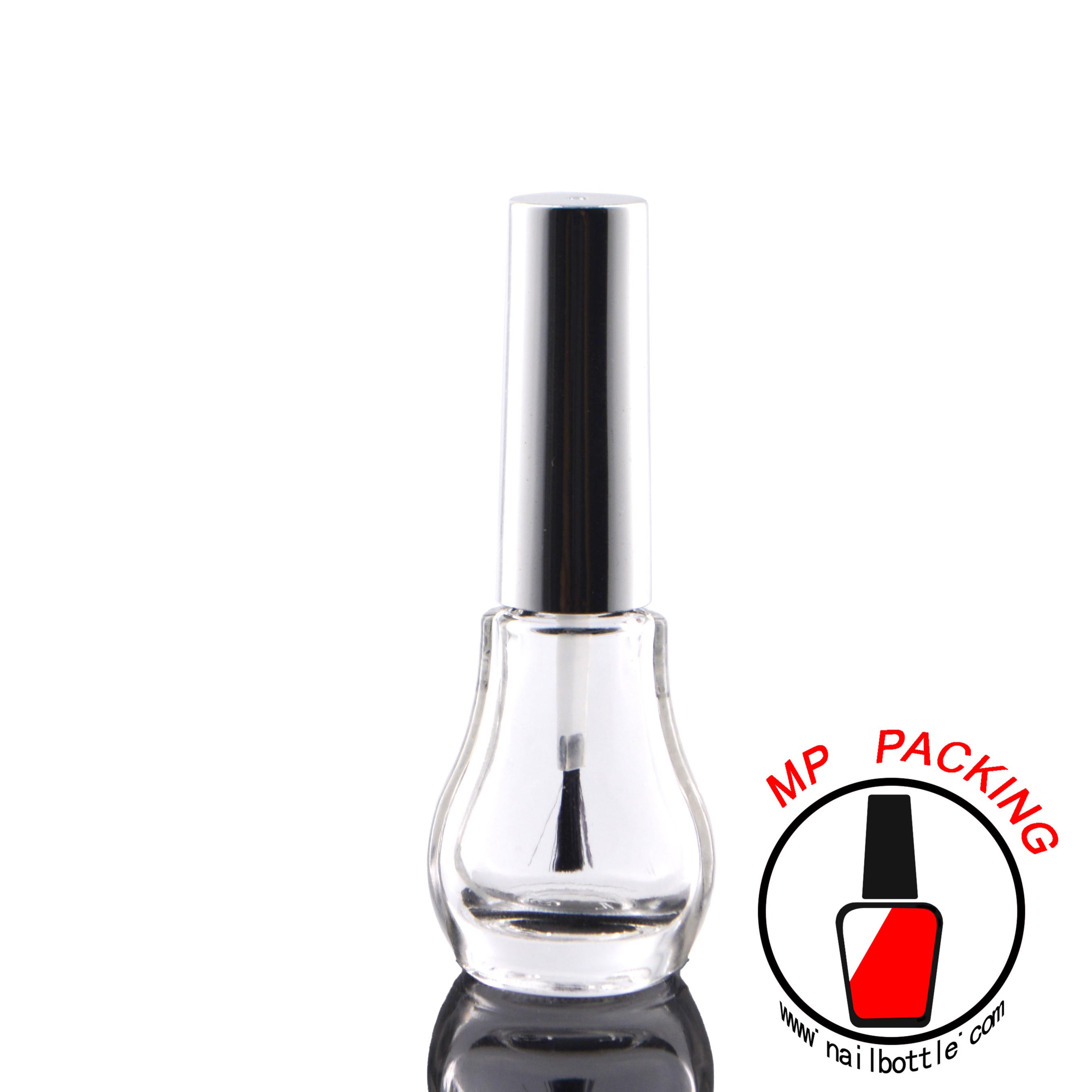 gourd shape glass empty bottle with lids and brush 