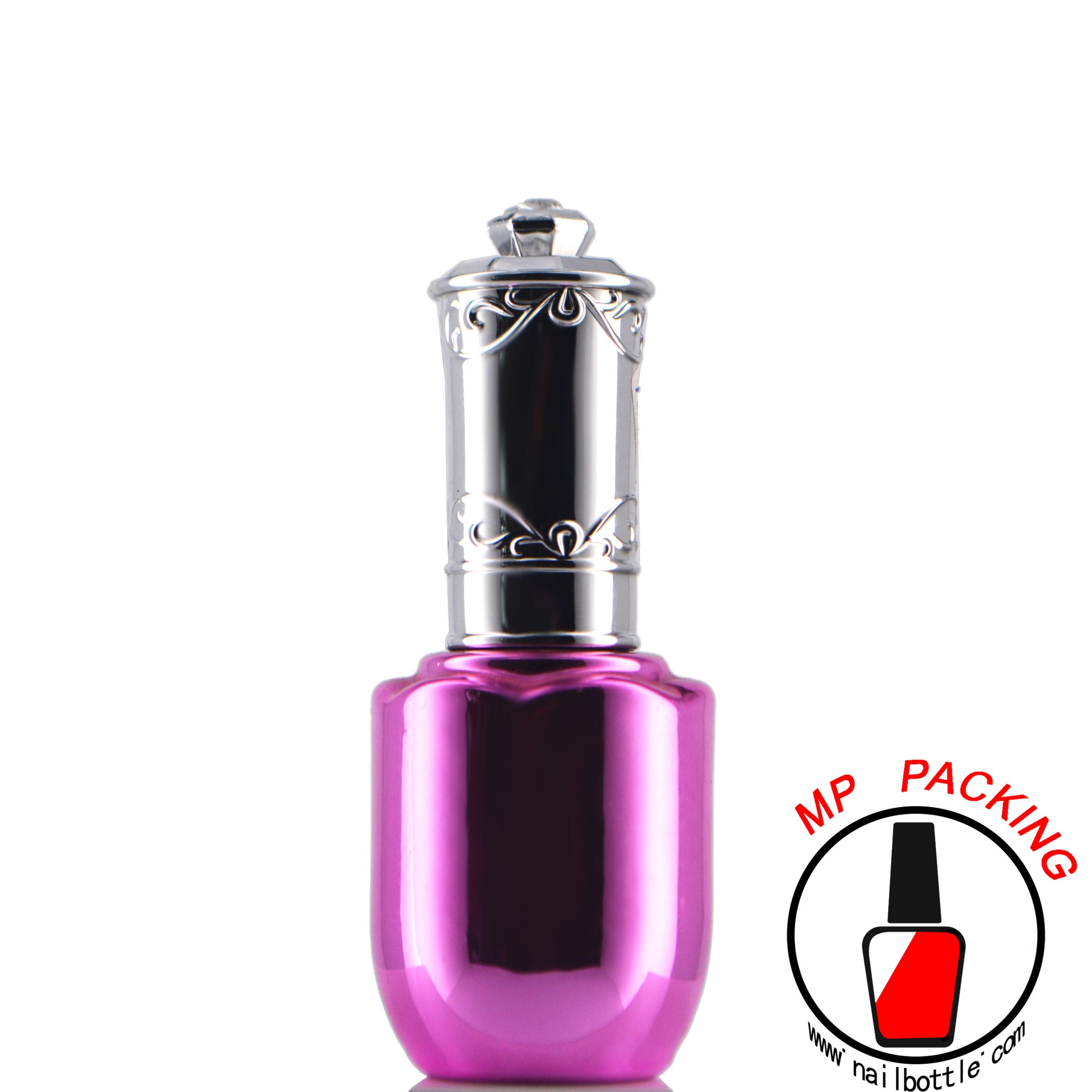 builder gel polish empty bottles with lids and brush 