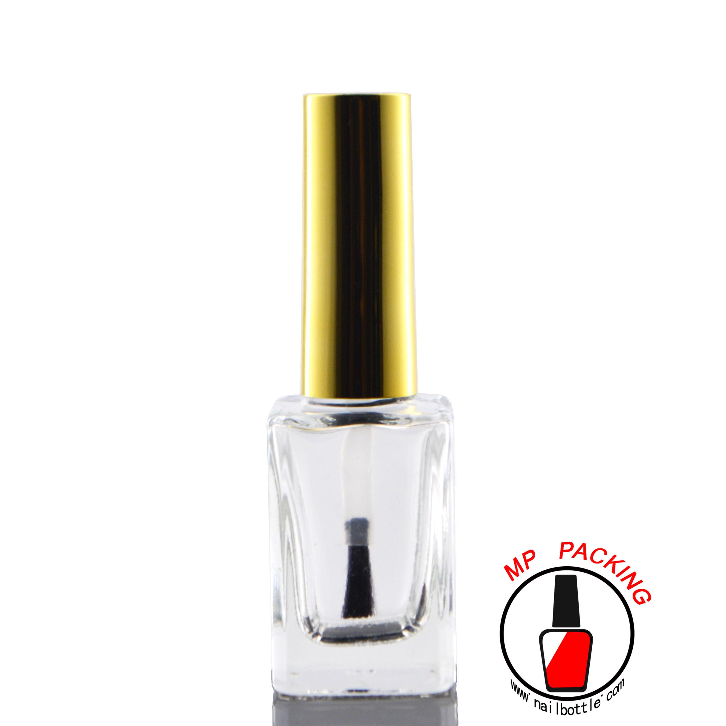 1/2 oz empty glass bottle with lids and brush 