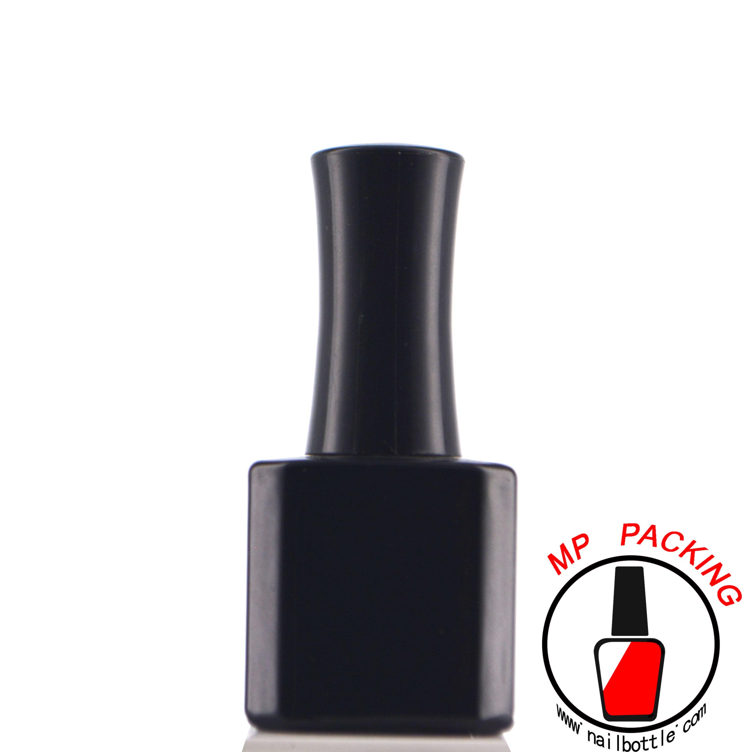 base coat gel polish empty bottles with lids and brush 