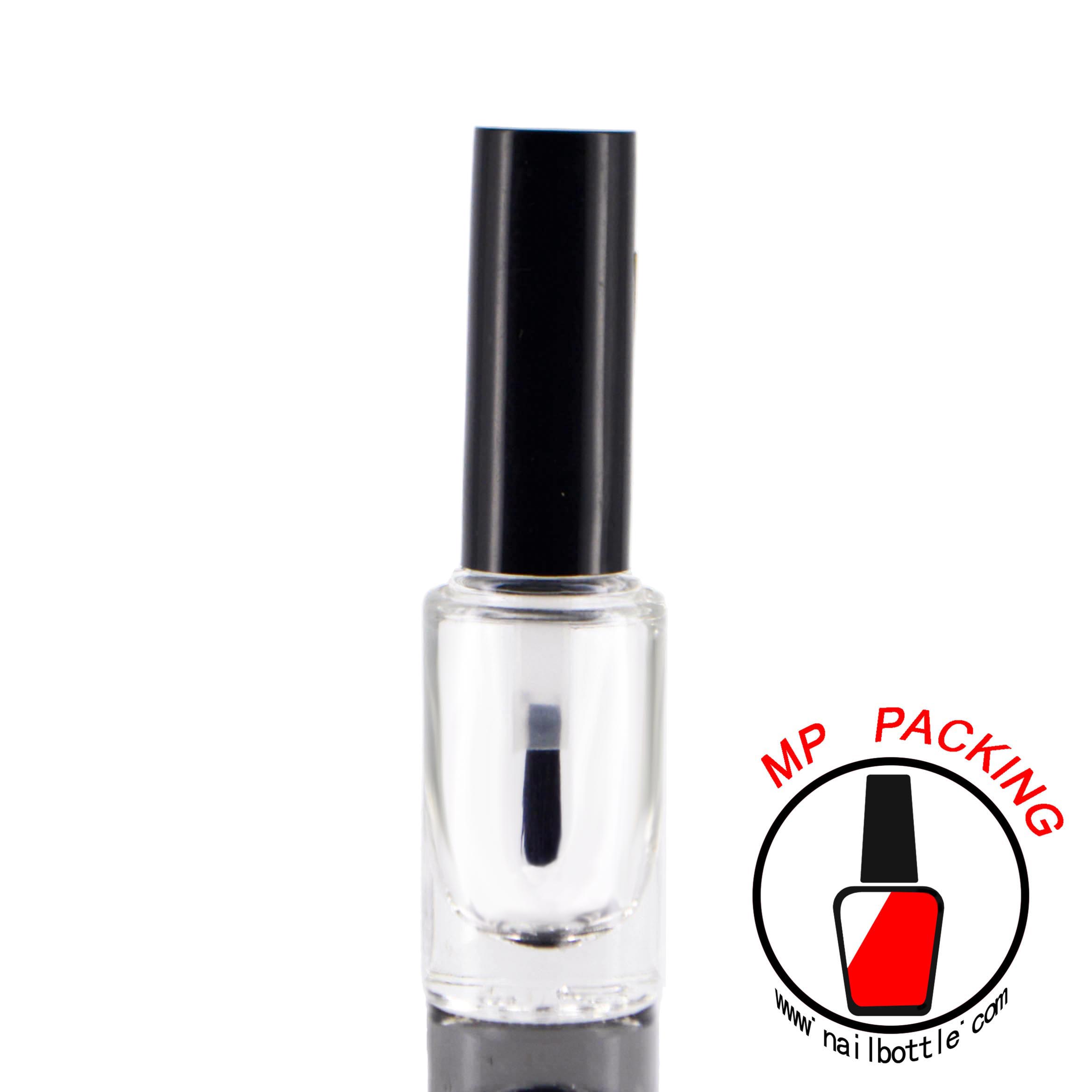 10ml round bottle clear glass with lids and brush 