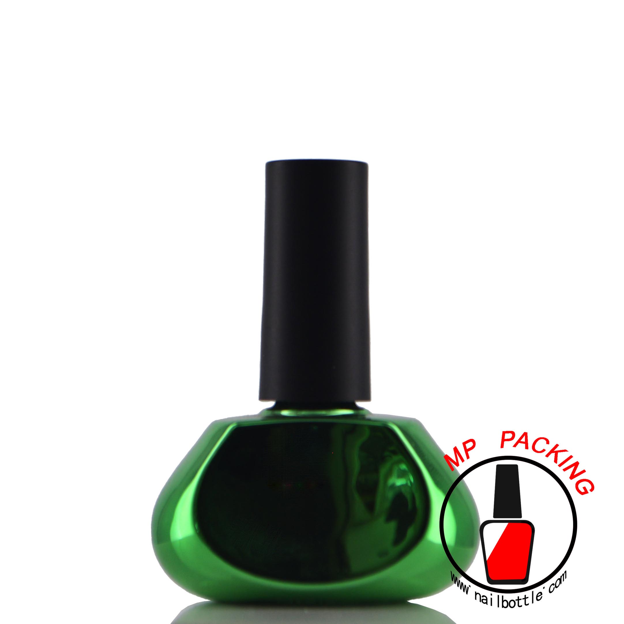 custom bottle glass empty with caps and brush 