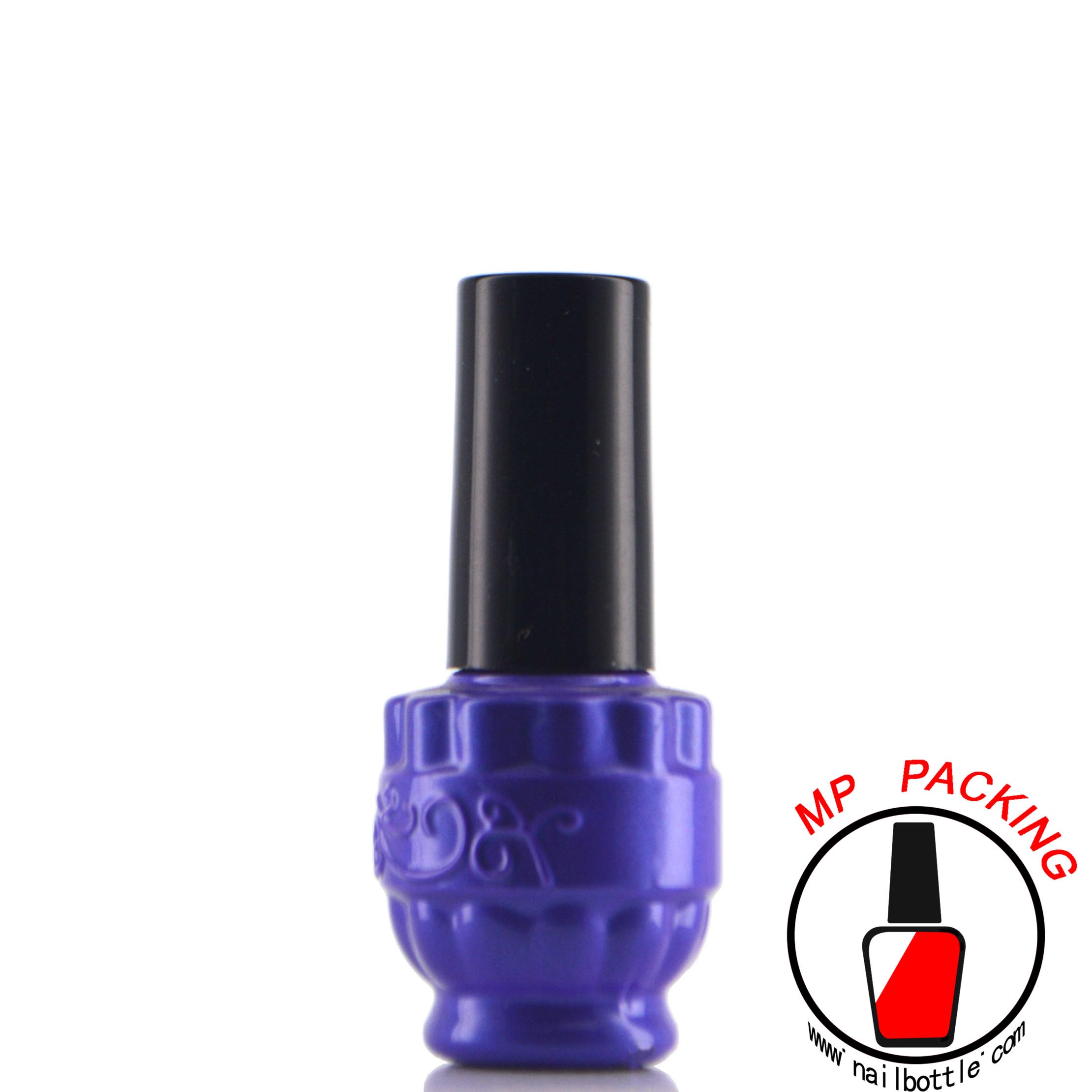 brands nail gel polish glass bottles embossing with caps and brush 