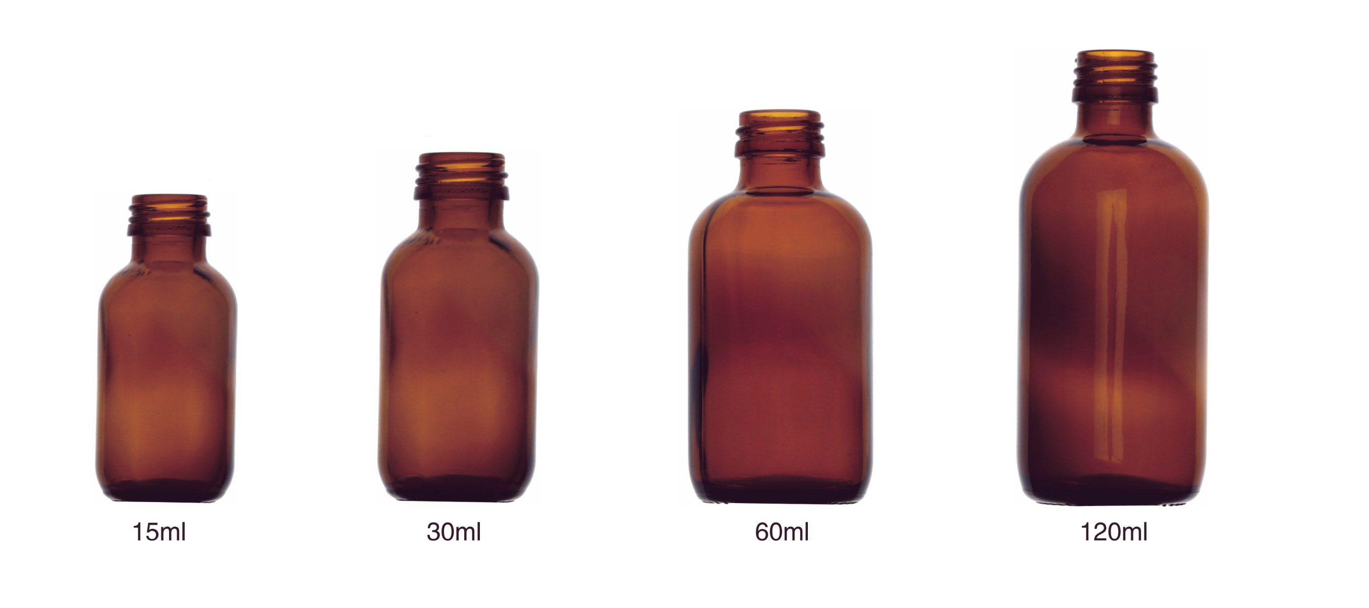 boston round amber bottles 