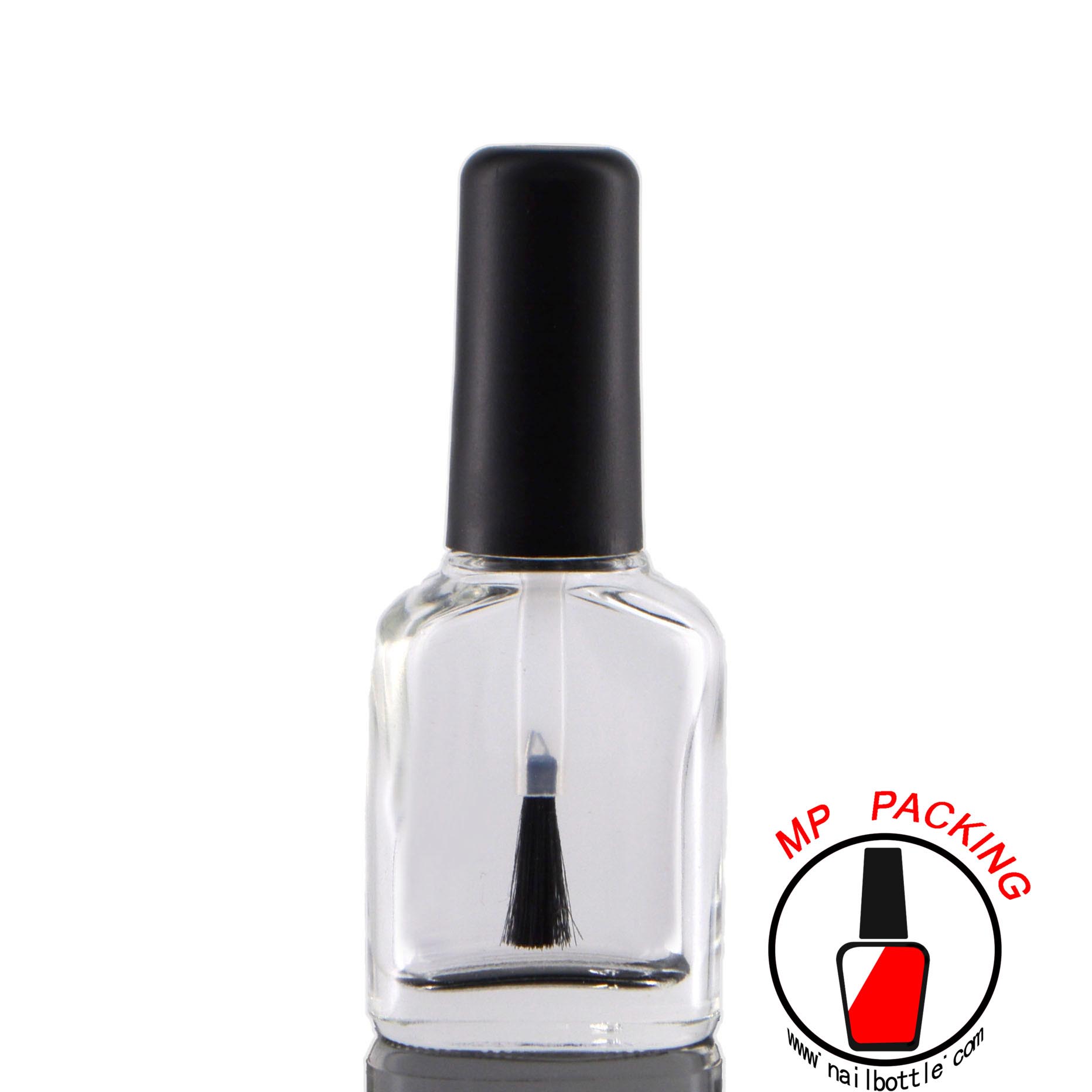 European shape transparent empty glass bottles for nail enamel