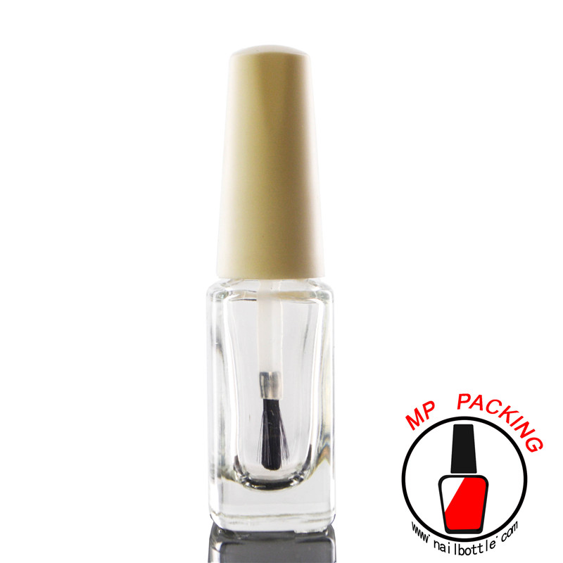 square nail polish bottles and brush cap 