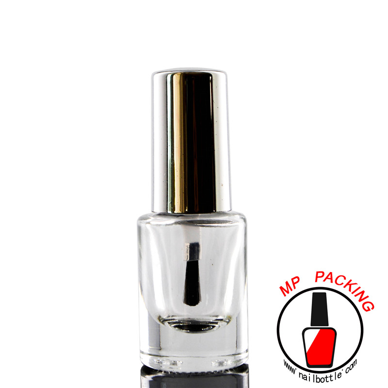 glass nail polish bottles with brush and caps 