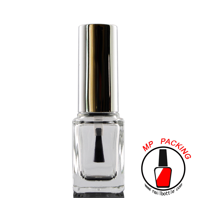 square shaped glass bottle mini bottles /brush/ cap 