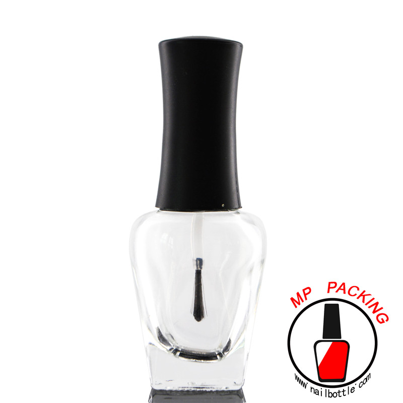 empty nail polish bottles with lids and brushes 