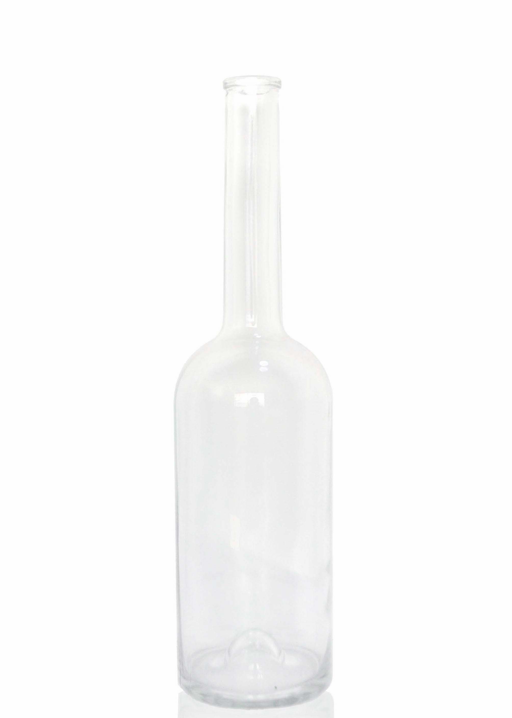 Long neck liquor bottle clear glass empty bottles 