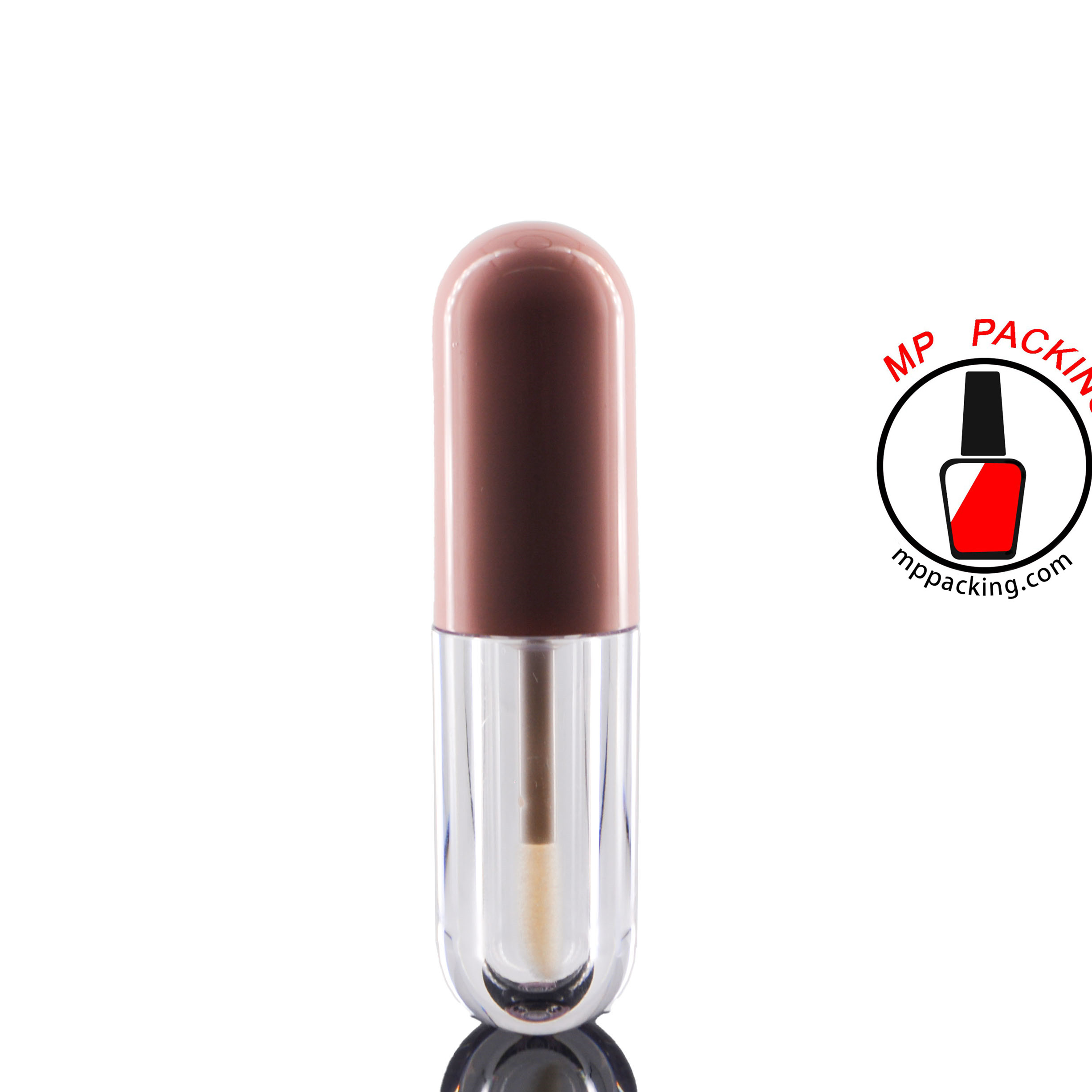 Mini Lip Gloss Tube with Cap and Wiper