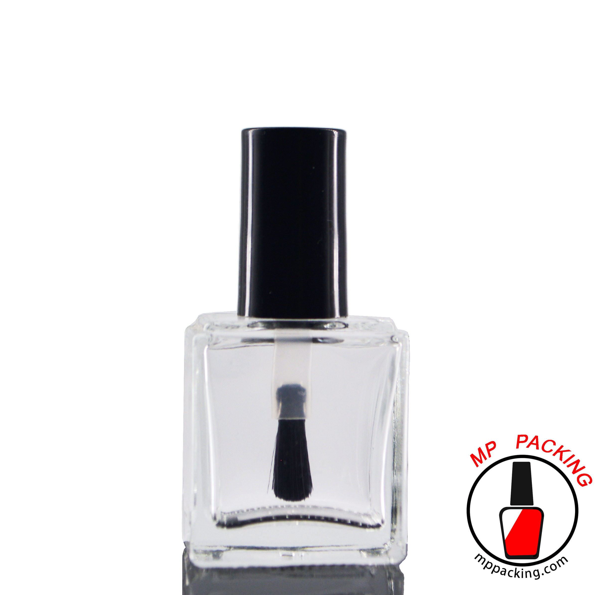Glass Bottle Supplier of Nail Polish Bottles -12ml Square Shape Clear Glass Empty Nail Polish Bottles 